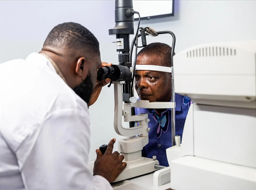 Warm portrait of an African elderly person, highlighting the importance of senior eye care